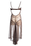 Love Story Truffle Sheer Fishtail Lace Slip