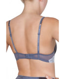 La Vintage Grey Plunge Bra