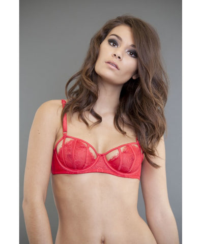 Angelina Red Cut Out Bra