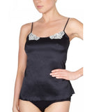 Black and Cream Lace La Vintage Camisole