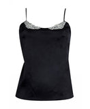 Black and Cream Lace La Vintage Camisole