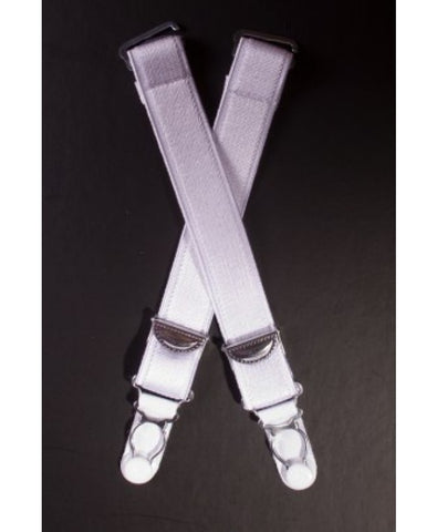 Set of 6 White Suspender Straps